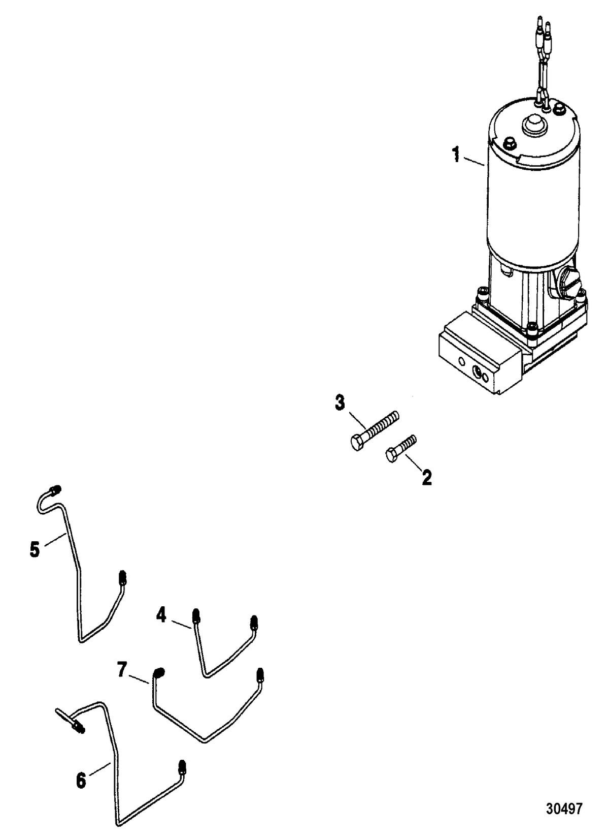 FORCE FORCE TRIM AND TILT MODELS 85 THRU 150 HP PUMP/MOTOR KIT(832022A1)