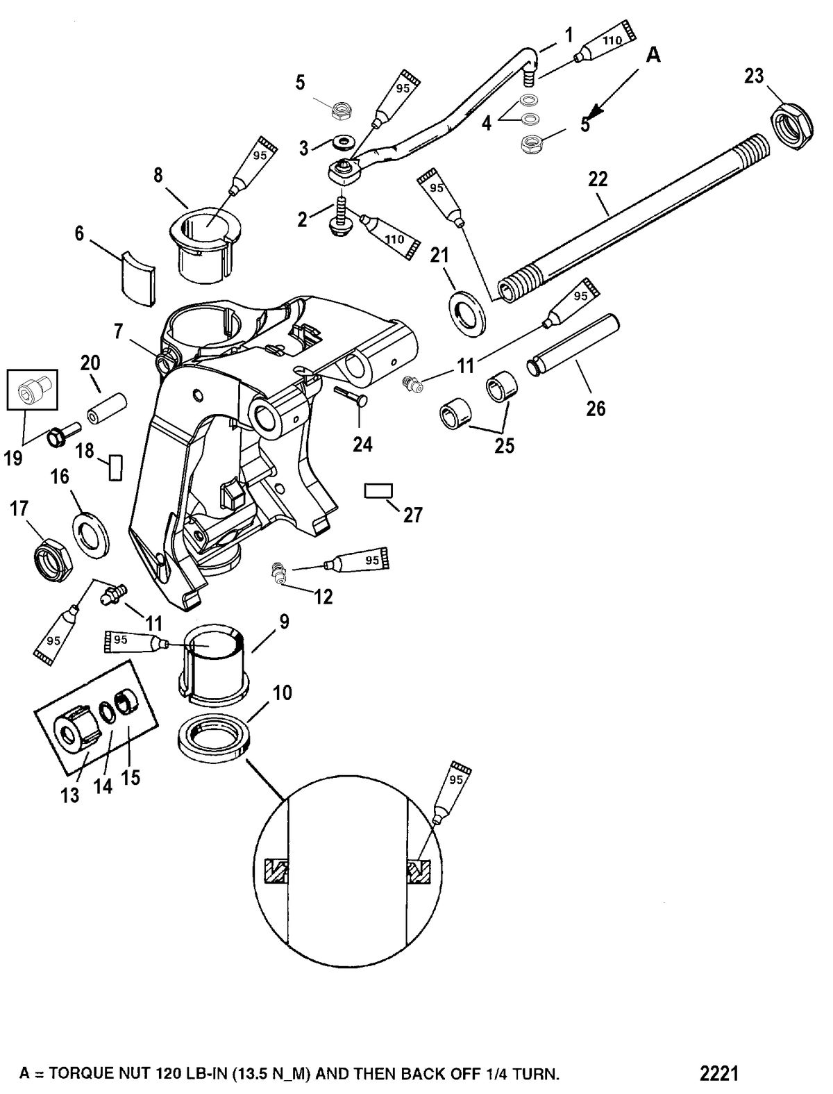 MERCURY/MARINER 25 (4-STROKE) Swivel Bracket