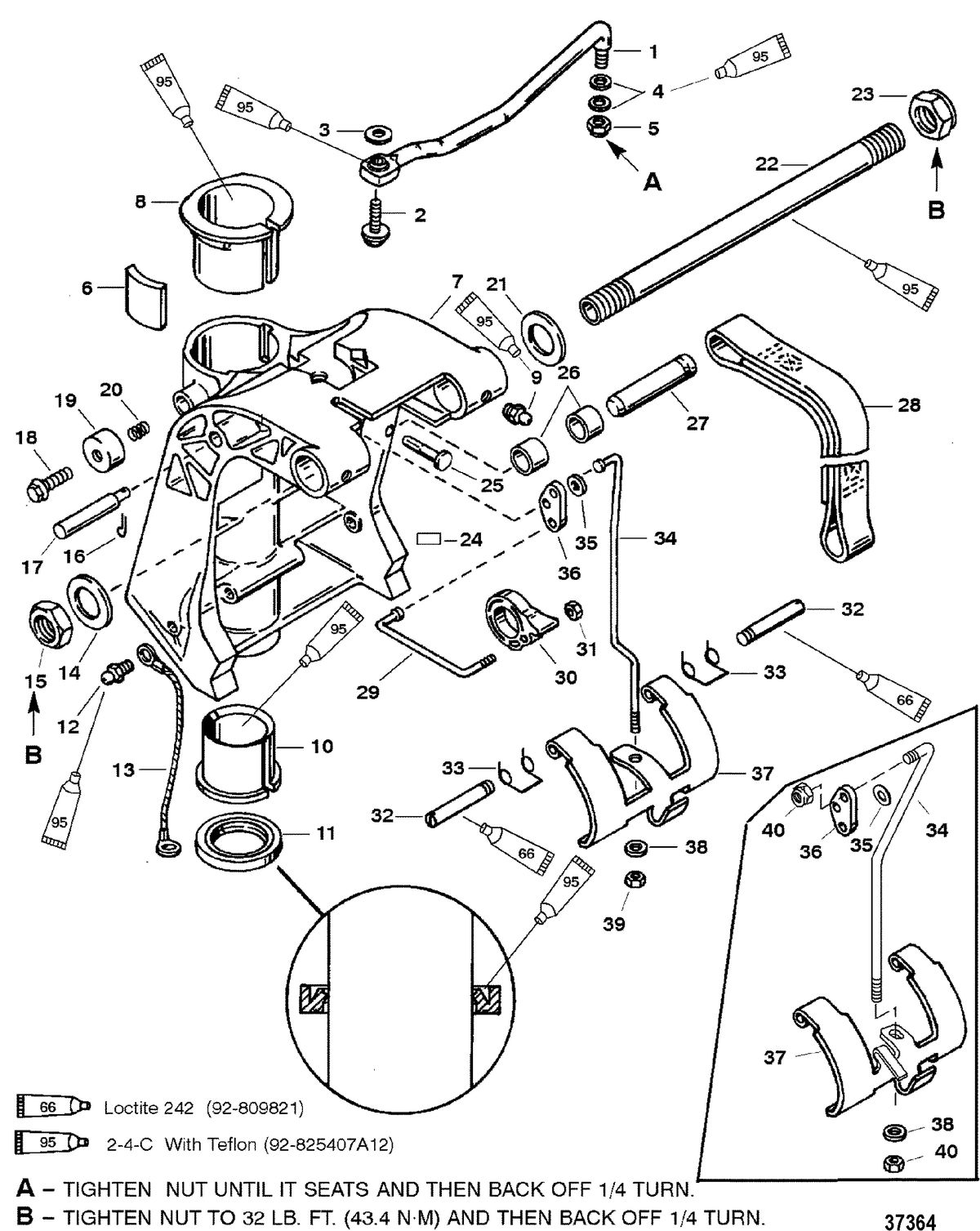 MERCURY/MARINER 30/40 H.P. SWIVEL BRACKET