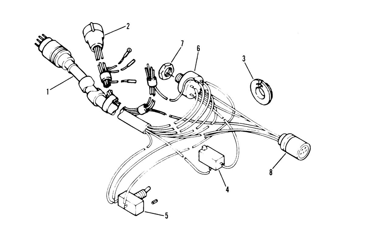 RACE OUTBOARD MERC 3.4L EFI TRIM HARNESS ASSEMBLY