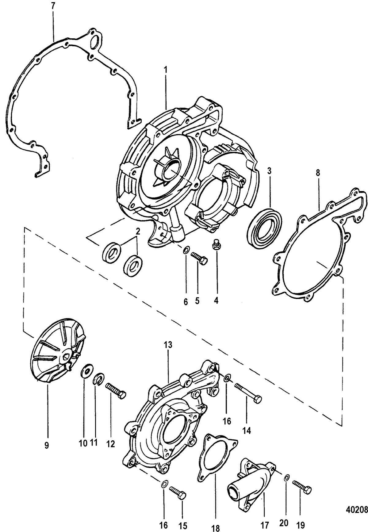 MERCRUISER 470 ENGINE FRONT COVER