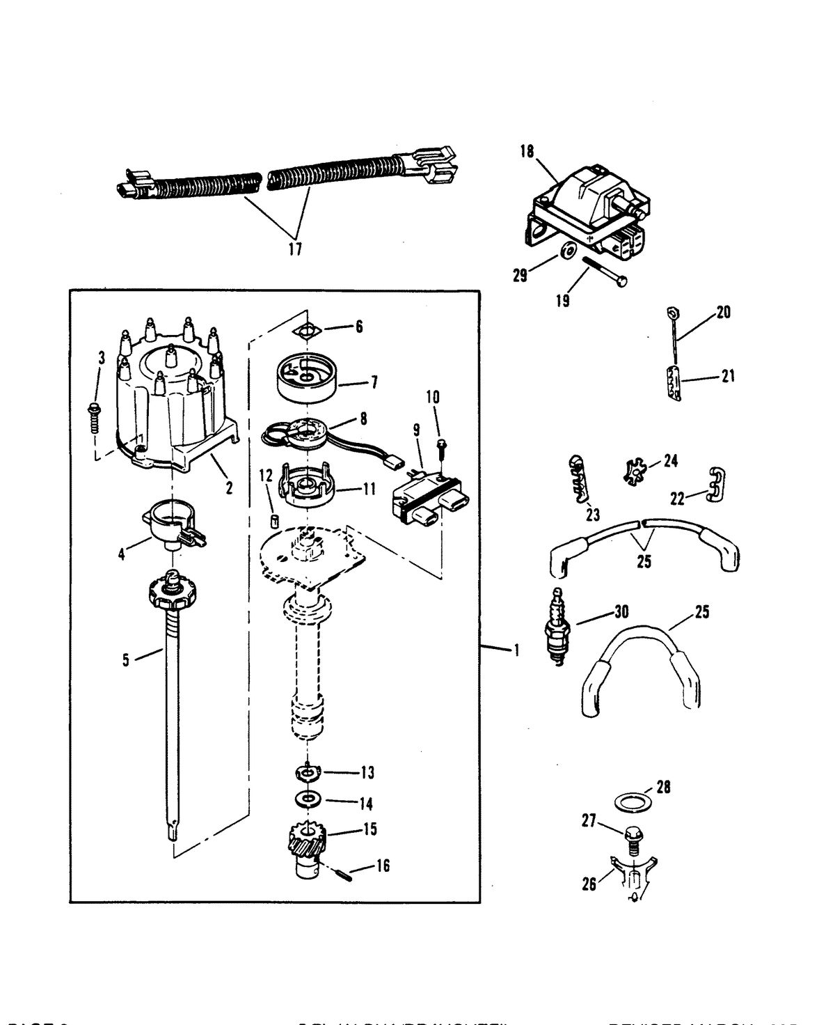 MERCRUISER 5.7L (ALPHA) (EFI-TBI)5.7L (BRAVO) (EFI-TBI) ENGINE DISTRIBITOR AND IGNITION COMPONENTS