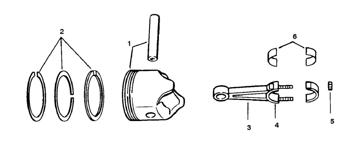 MERCRUISER MIE 5.7L INBOARD PISTONS AND CONNECTING RODS