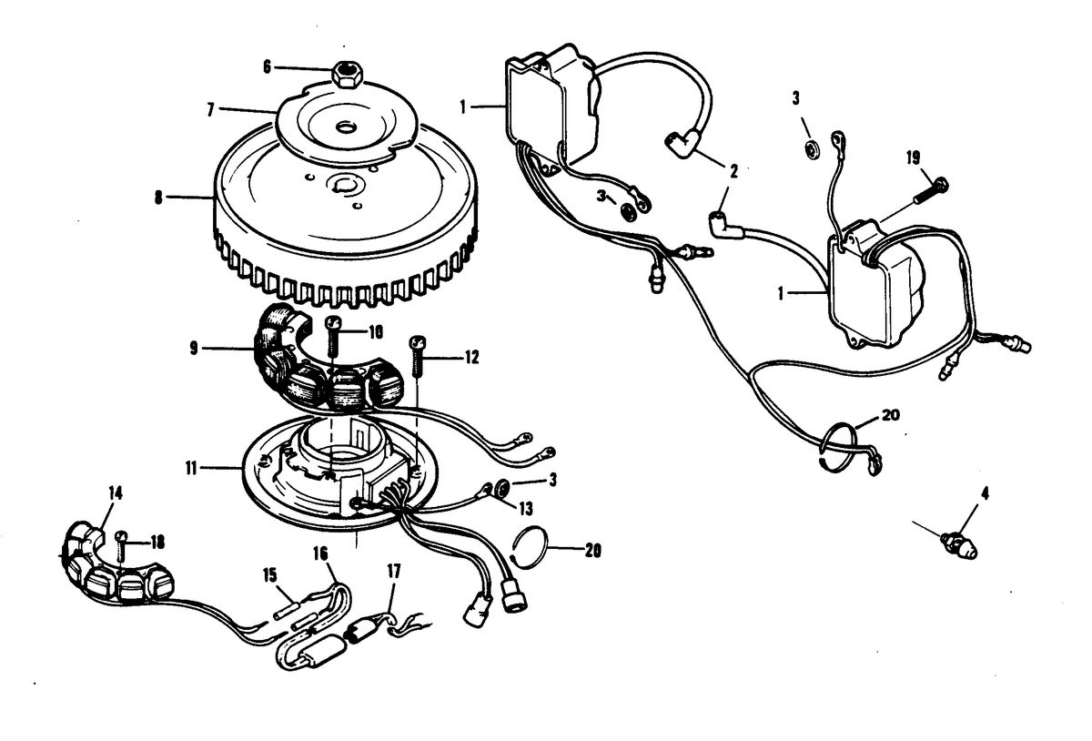 CHRYSLER 6 H.P. EXPORT DELUXE ELECTRICAL COMPONENTS