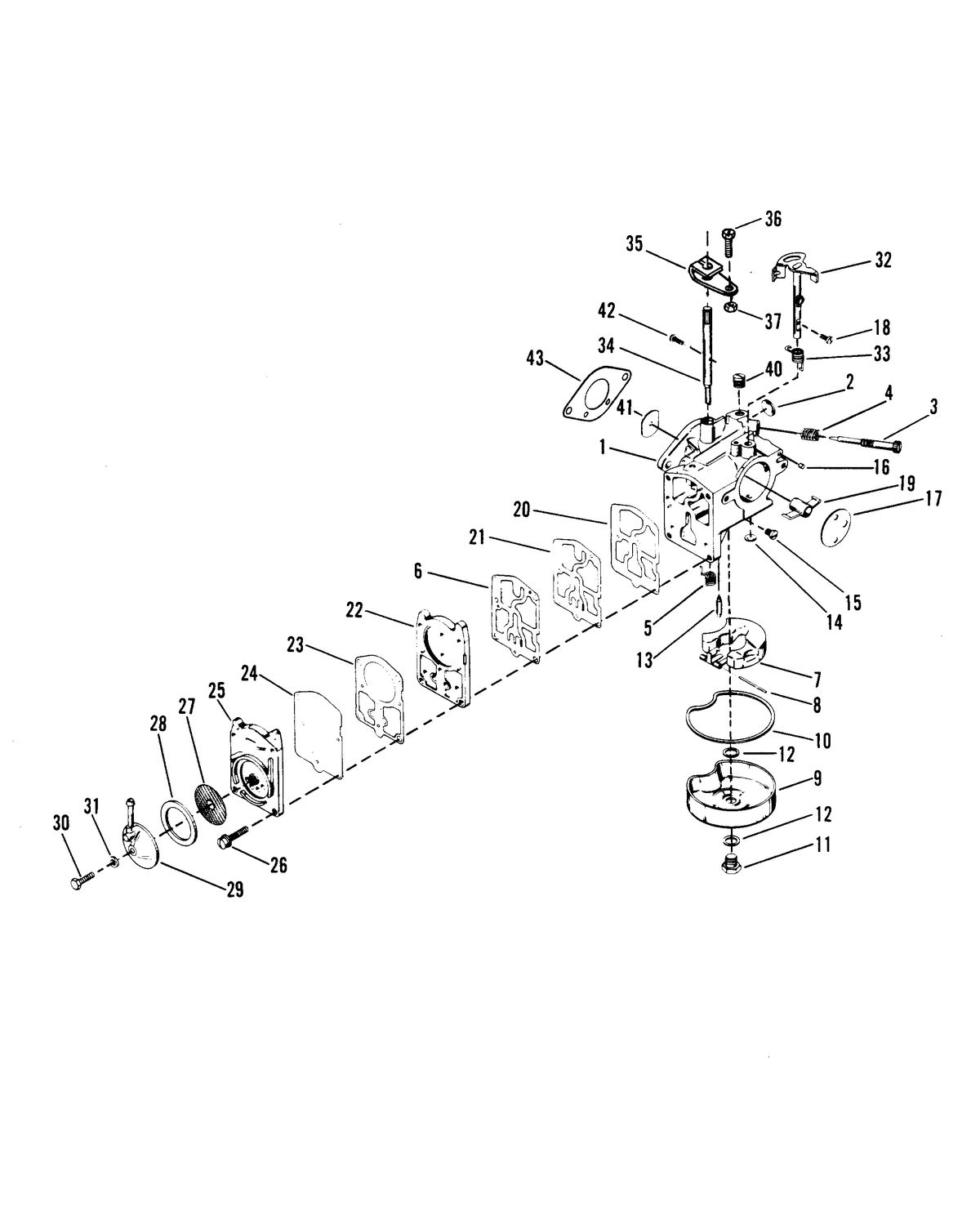 RACE OUTBOARD 7.5 J CARBURETOR ASSEMBLY