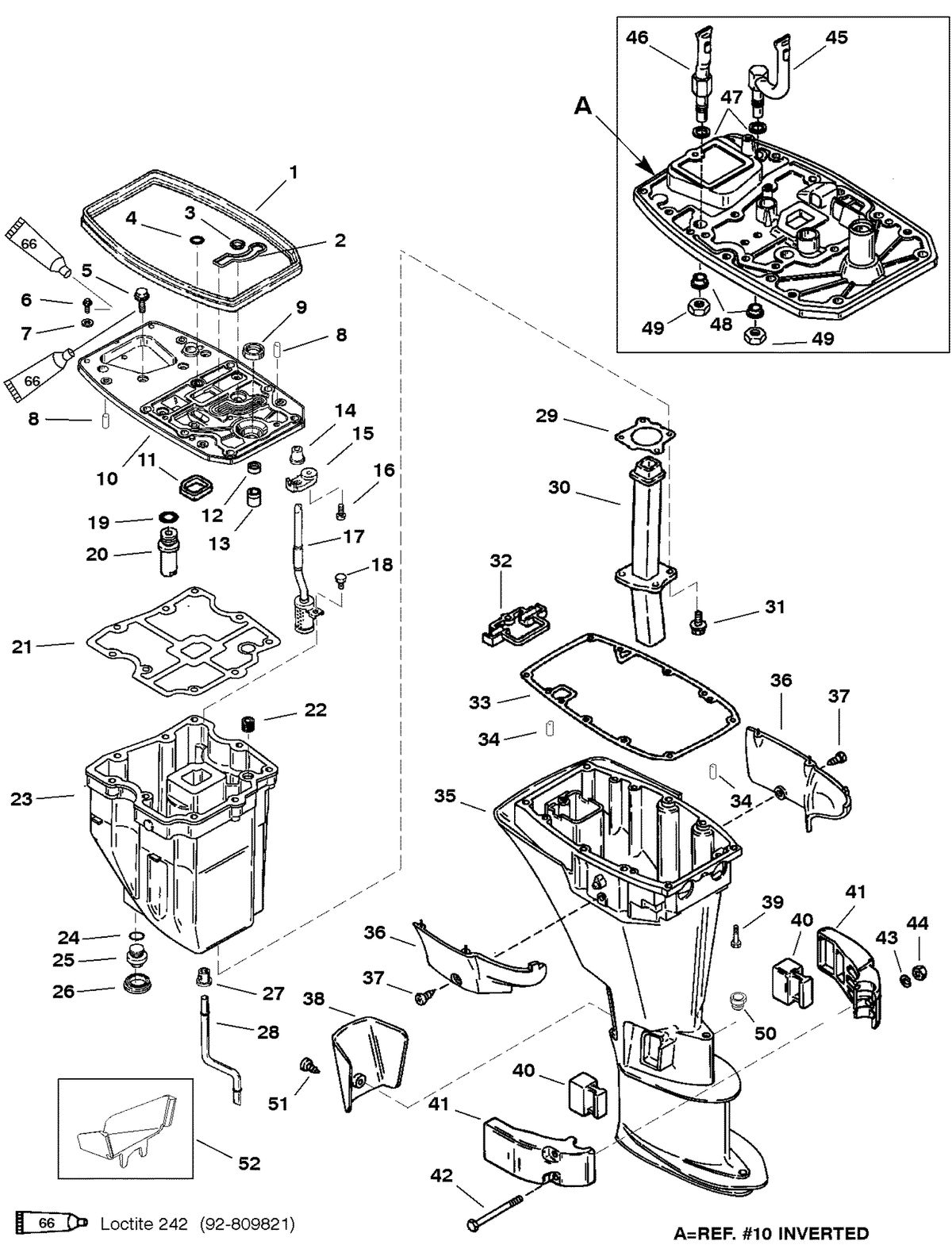 MERCURY 9.9 /8(BONDENSEE) 4 STROKE DRIVESHAFT HOUSING
