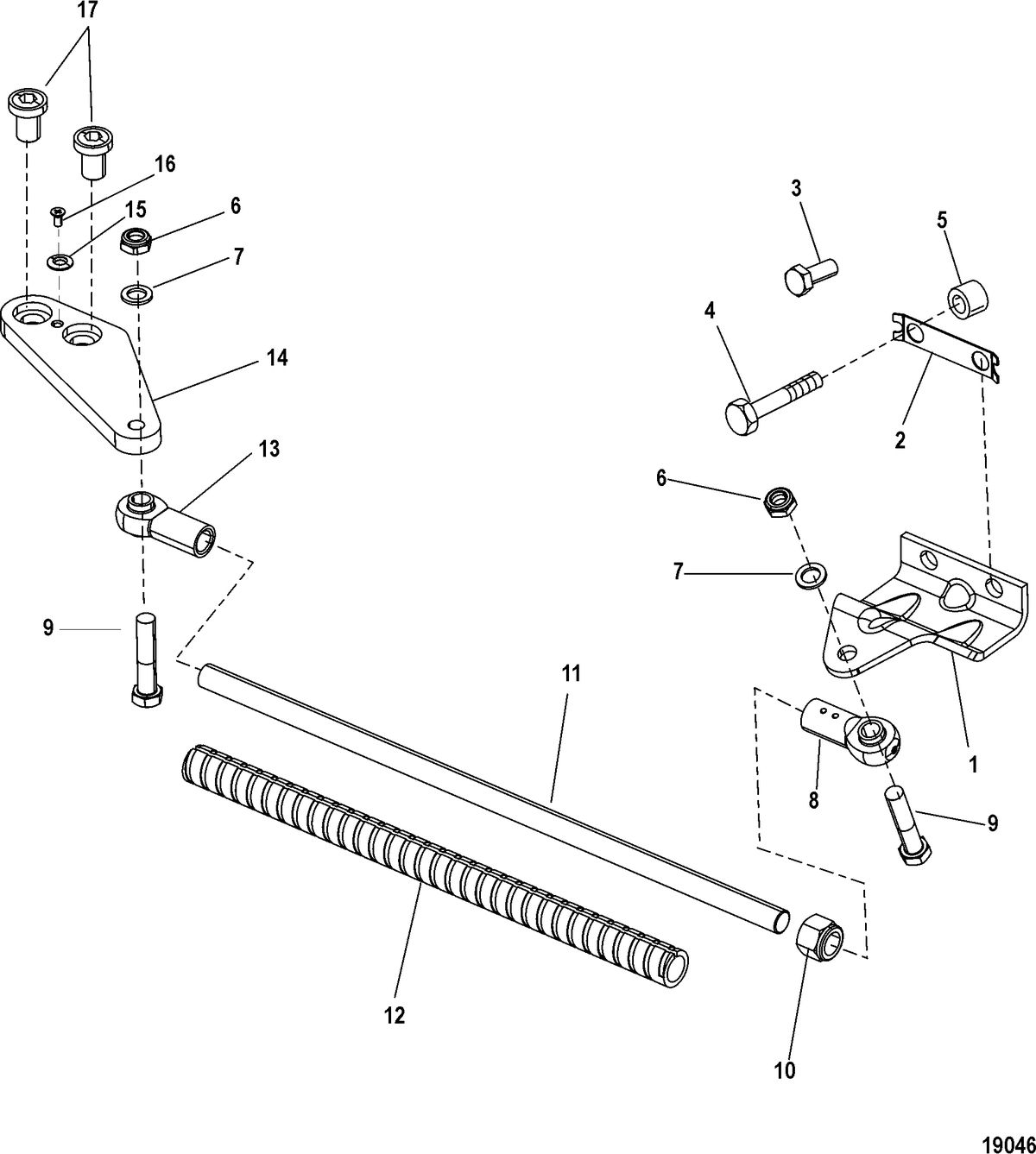 ACCESSORIES STEERING SYSTEMS AND COMPONENTS Tie Bar Kit, Trolling Motor