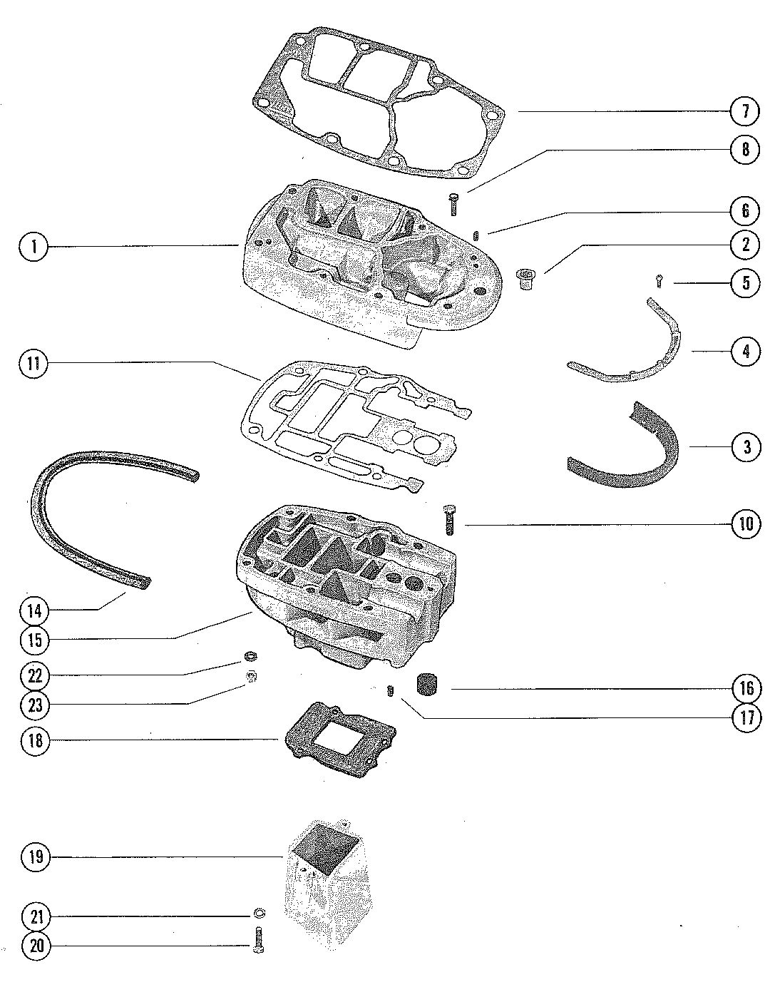 MERCURY MERC 115 EXHAUST EXTENSION PLATE