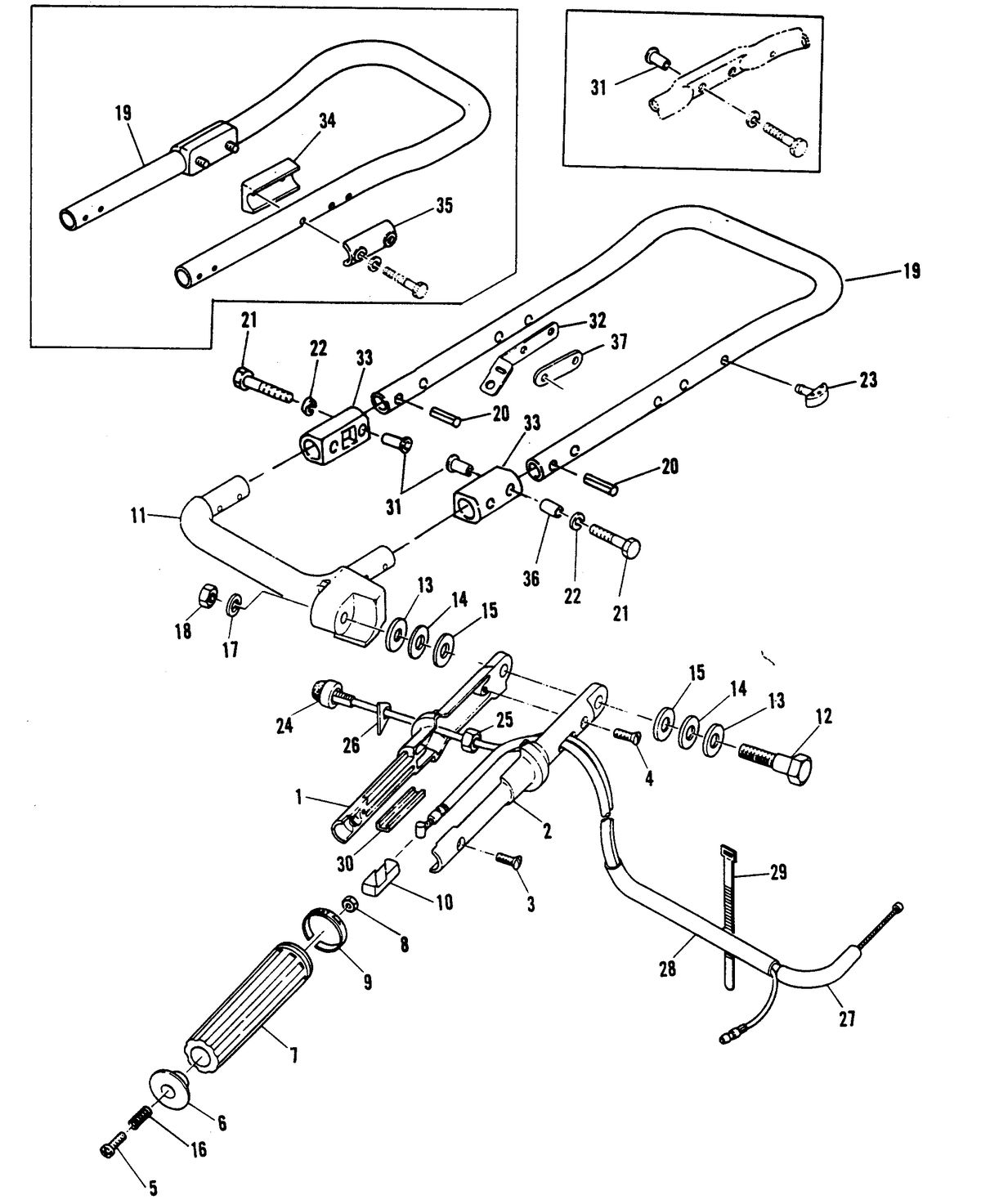 MARINER 3.5 H.P. STEERING HANDLE