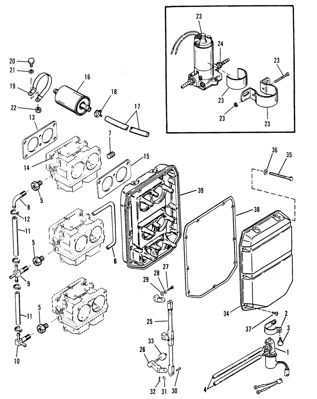 RACE OUTBOARD 2.4 L (CARB) FUEL PUMP AND CARBURETOR