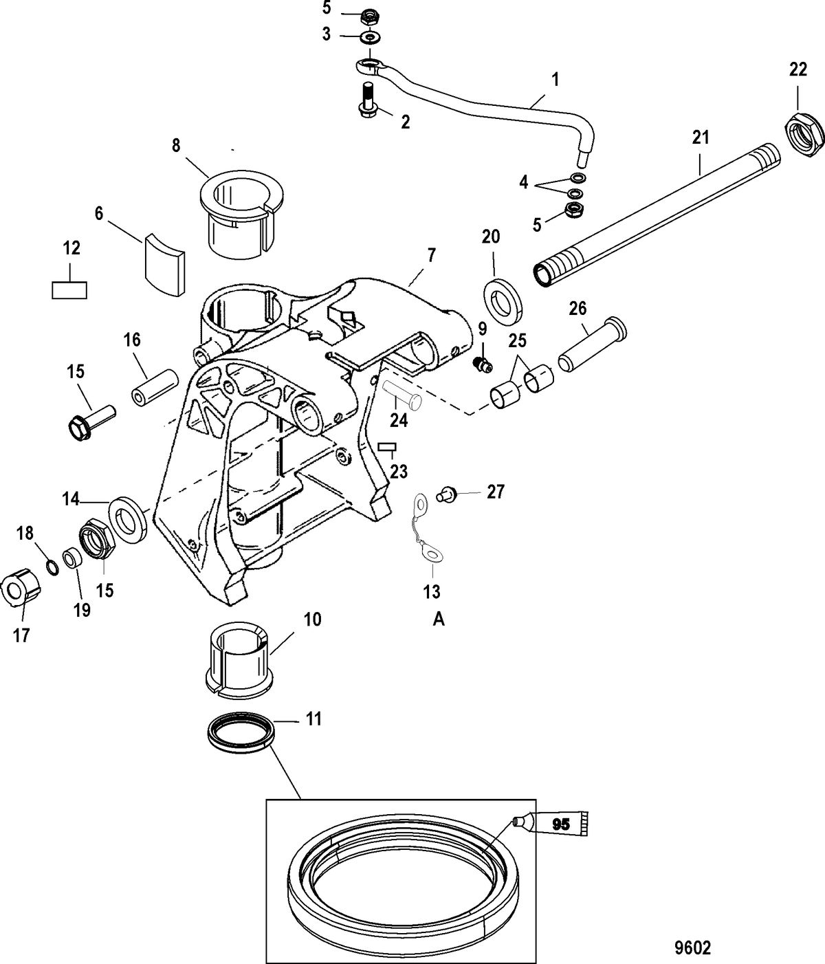 MERCURY/MARINER 40/50 (3 CYLINDER) 2-STROKE Swivel Bracket
