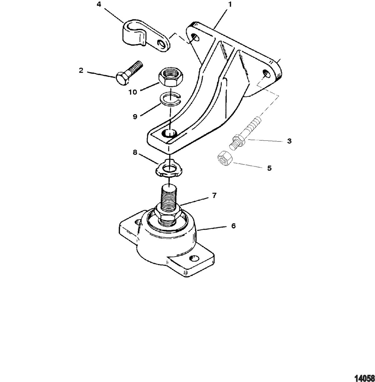 MERCRUISER 4.3L ALPHA/BRAVO (262 CID - GEN +) Engine Mounting