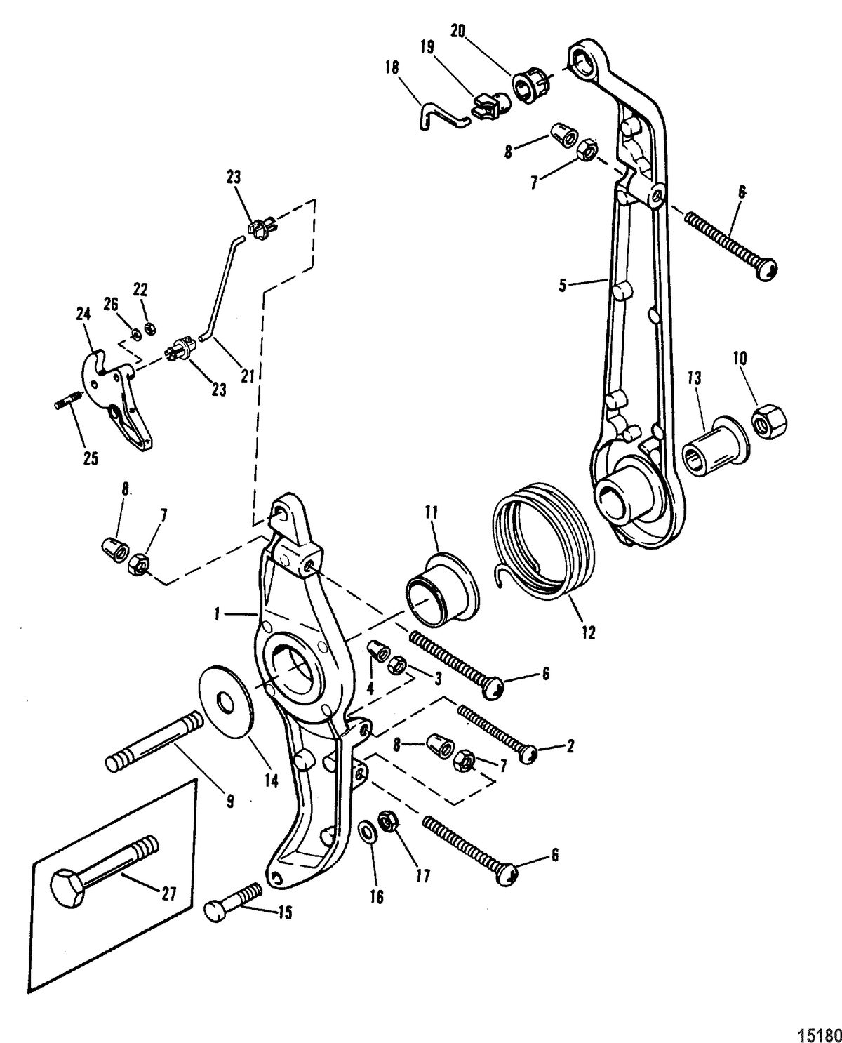 MERCURY/MARINER 100 / 115 HP (4 CYLINDER) Throttle And Linkage