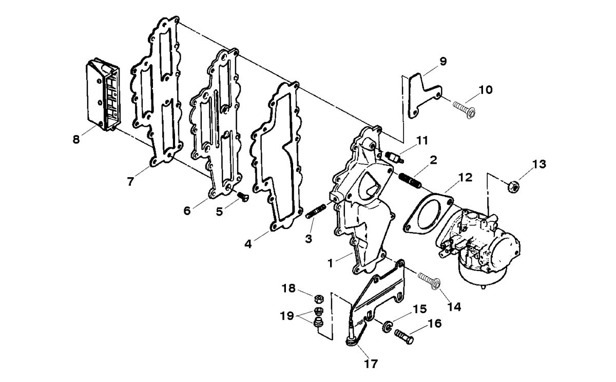 FORCE FORCE 75 H.P. (1998) FUEL INTAKE SYSTEM