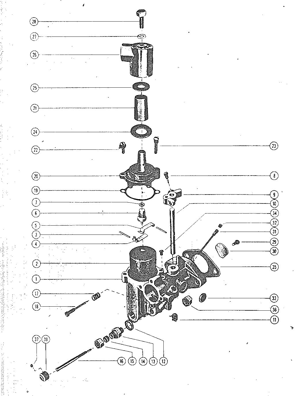 MARK MARK 25 CARBURETOR ASSEMBLY