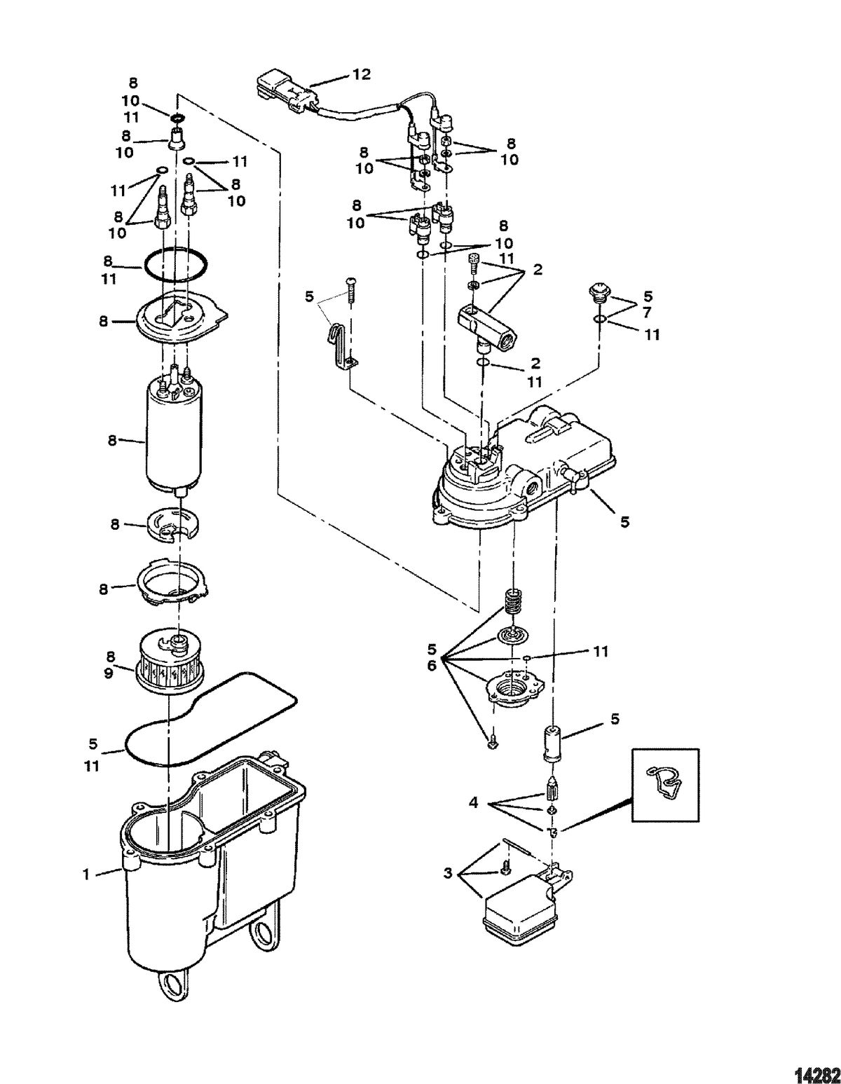 MERCRUISER 262 MAGNUM (EFI - TBI) Vapor Separator Tank
