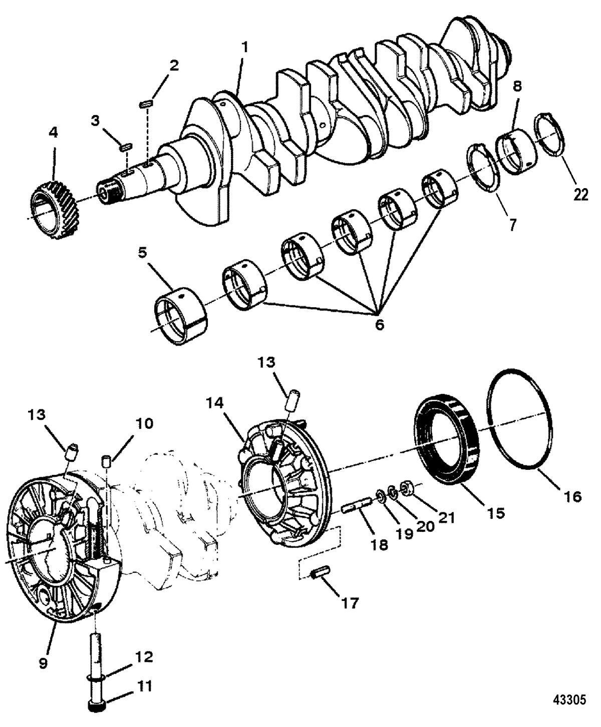 MERCRUISER D4.2L/220 IDI DIESEL Crankshaft