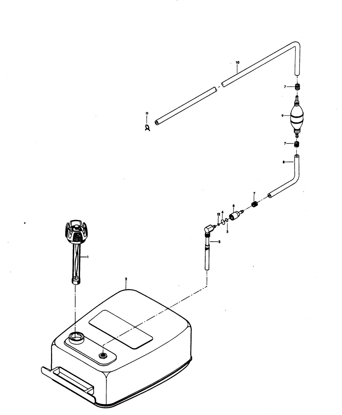 CHRYSLER 85 H.P. CHARGER FUEL TANK AND LINE