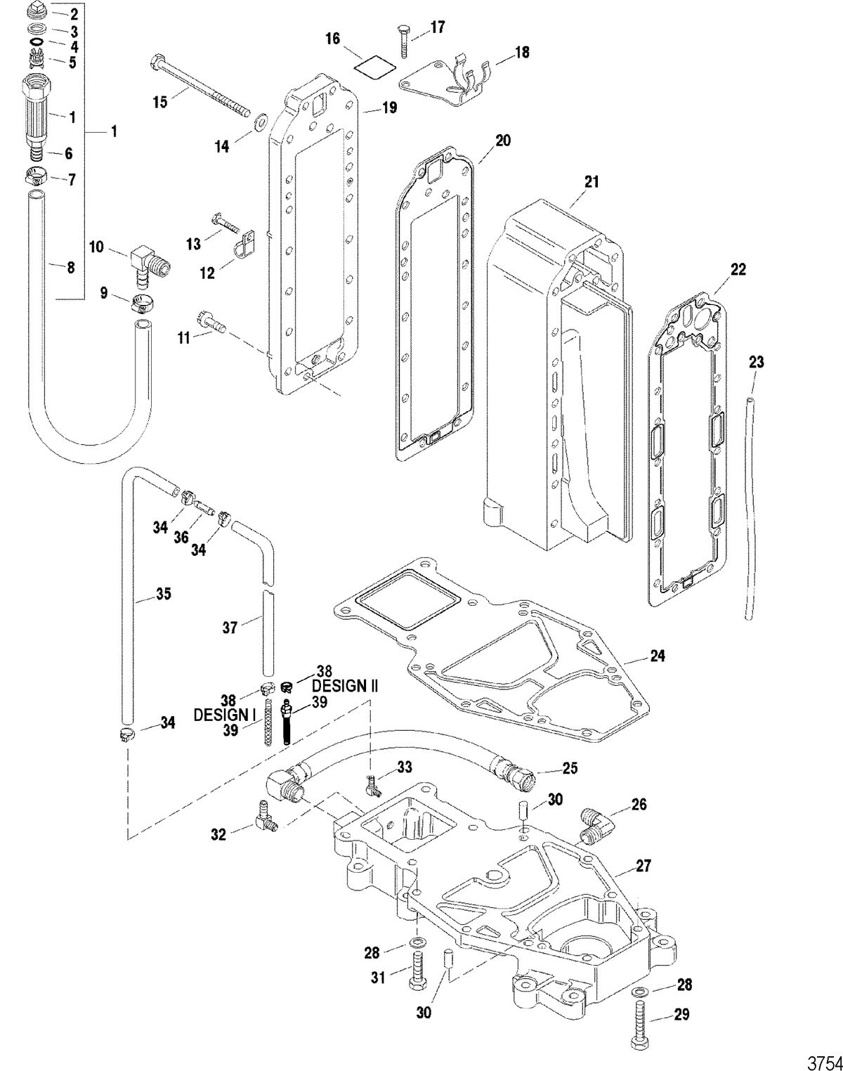 SPORTJET 175 XR2 JET DRIVE Manifold Assembly And Adapter Plate