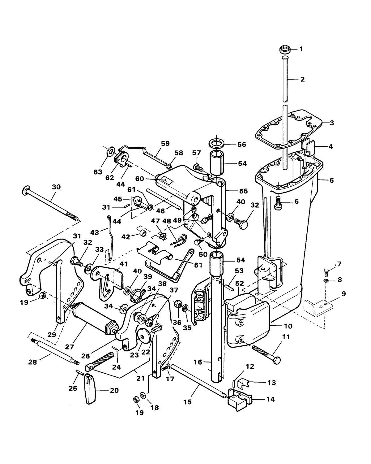 CHRYSLER 7.5 HP MOTOR LEG