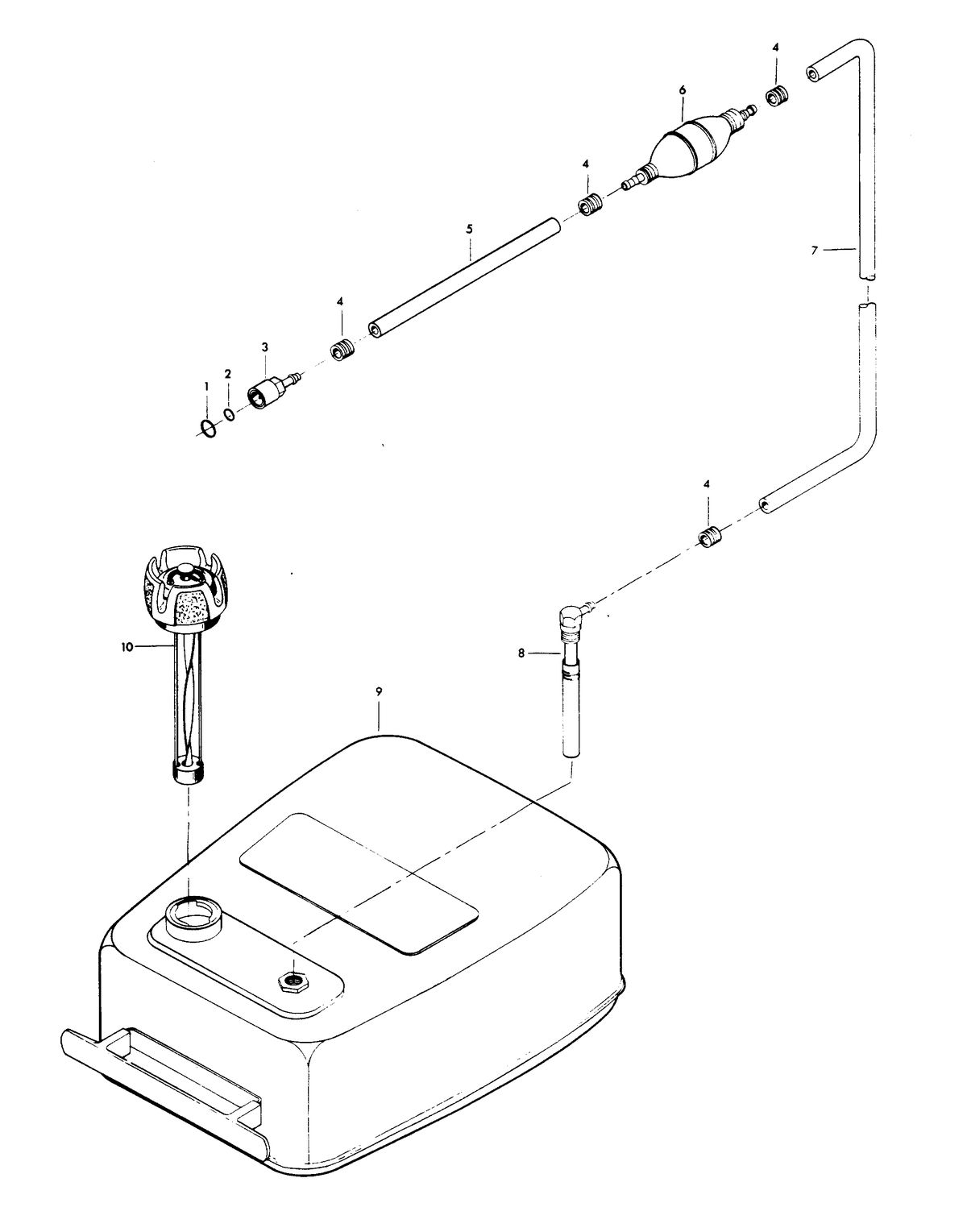CHRYSLER 12 H.P. FUEL TANK AND LINE