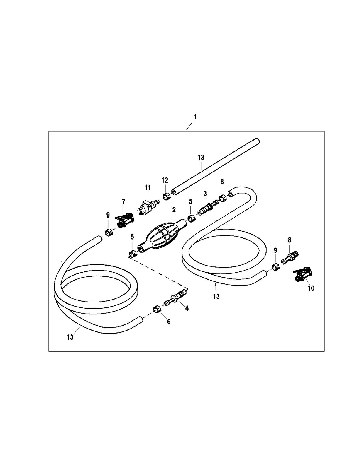FORCE FORCE 75 H.P. FUEL LINE ASSEMBLY