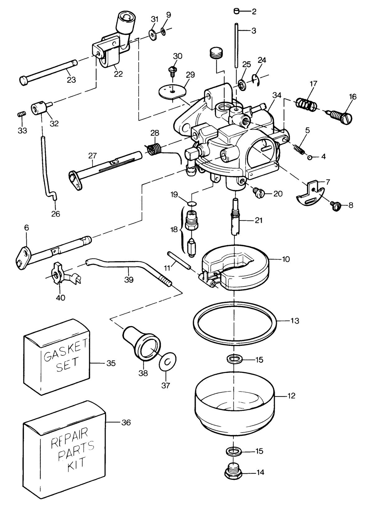 SEARS SEARS 9.9.H.P. CARBURETOR 9.9 HP