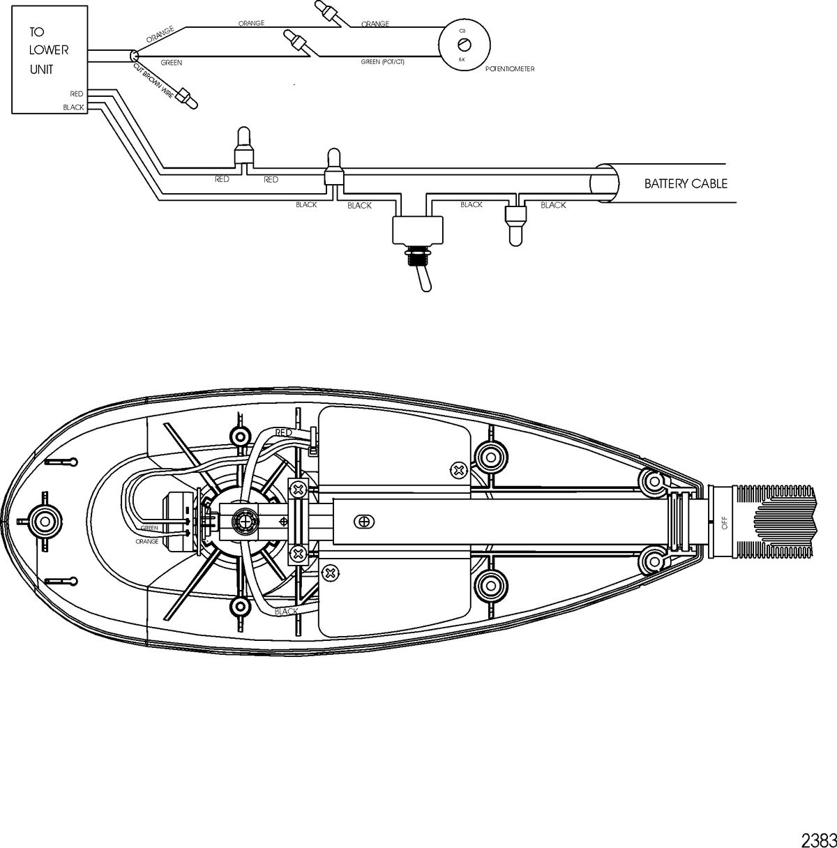 TROLLING MOTOR MOTORGUIDE SALT WATER SERIES Wire Diagram(Model SW54HTD)