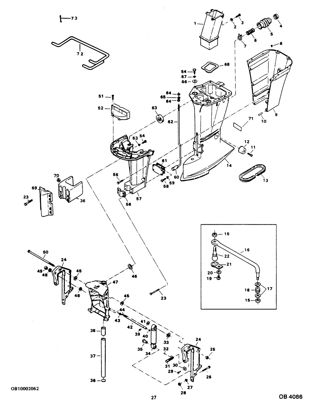 FORCE FORCE 1986 125 H.P. MOTOR LEG