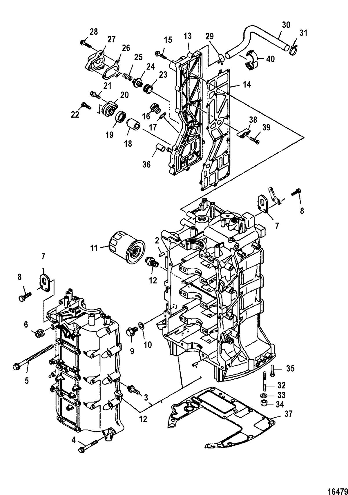 MERCURY/MARINER 115 EFI (4-STROKE) Cylinder Block