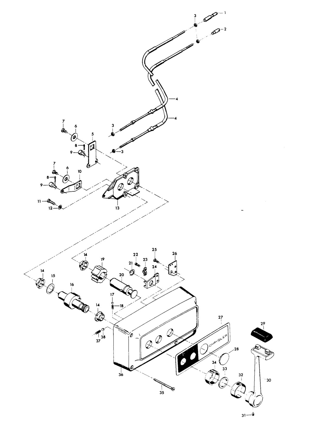 CHRYSLER 55 H.P. REMOTE CONTROL