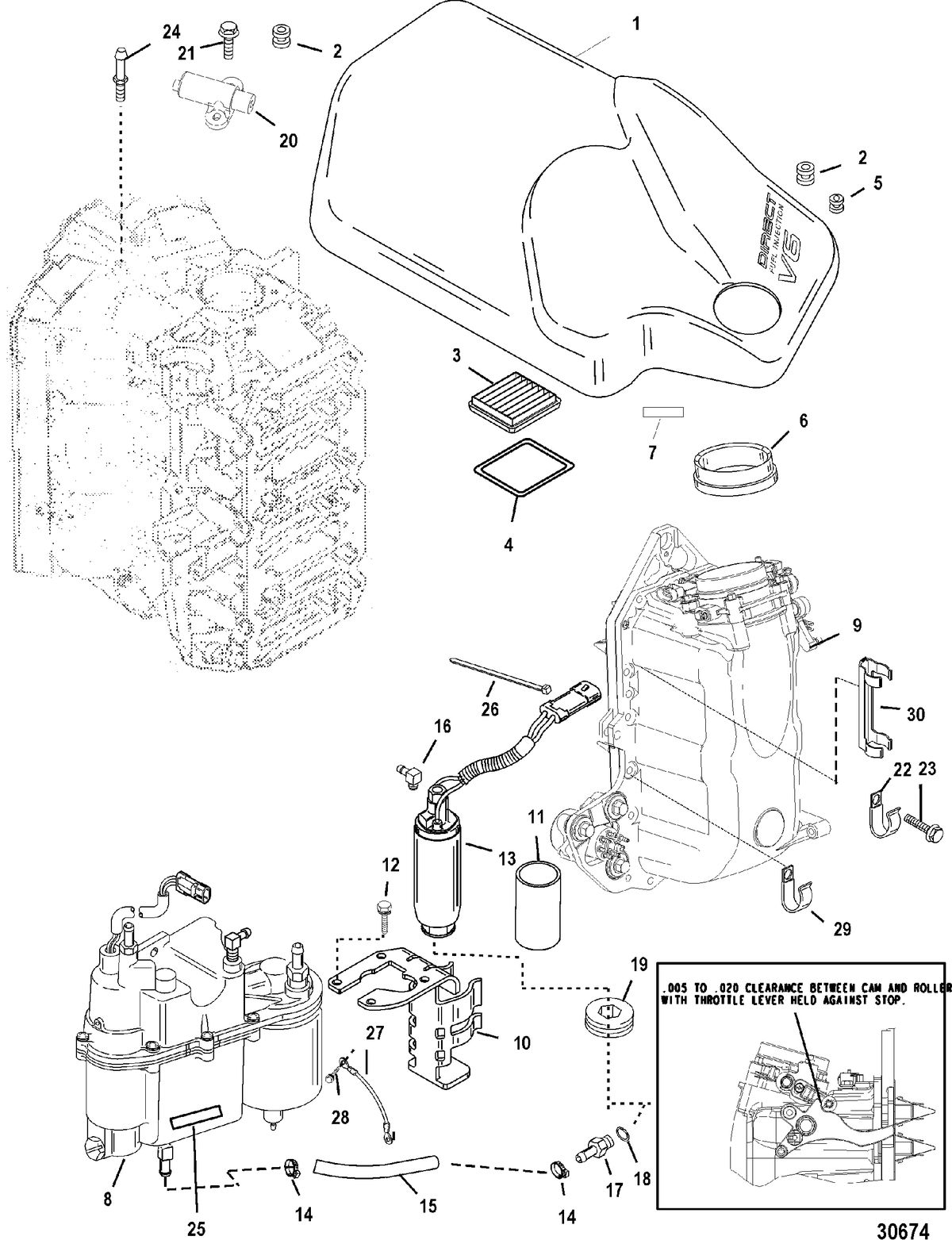 RACE OUTBOARD 200XS DFI (2.5L) AIR HANDLER