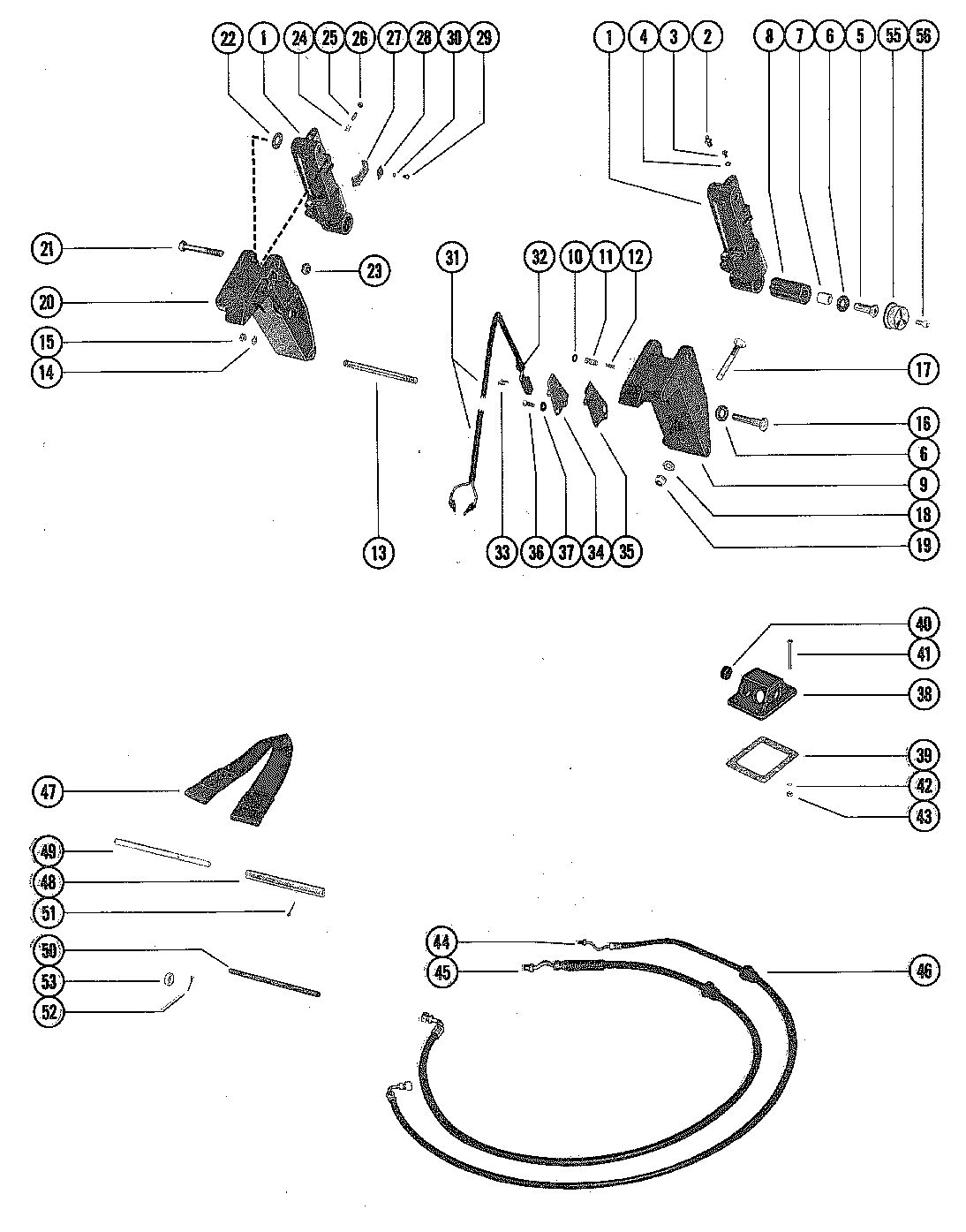 MERCURY MERC 140 TRIM CYLINDERS AND HYDRAULIC HOSES