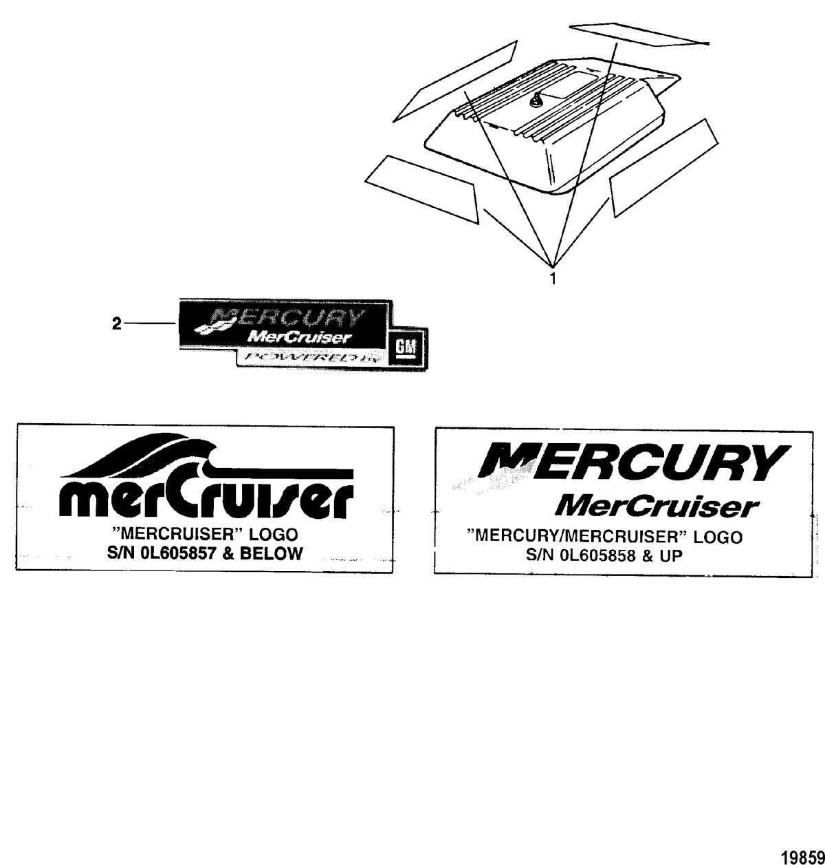 MERCRUISER 4.3L EFI ALPHA/BRAVO (262 C.I.D. GEN+) Decals