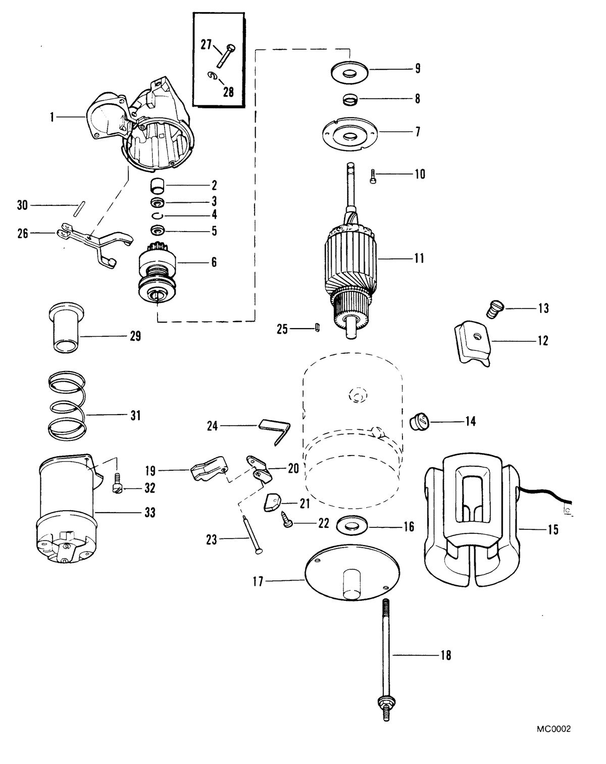 MERCRUISER 320 HP EFI ALPHA 1/BRAVO STARTER MOTOR