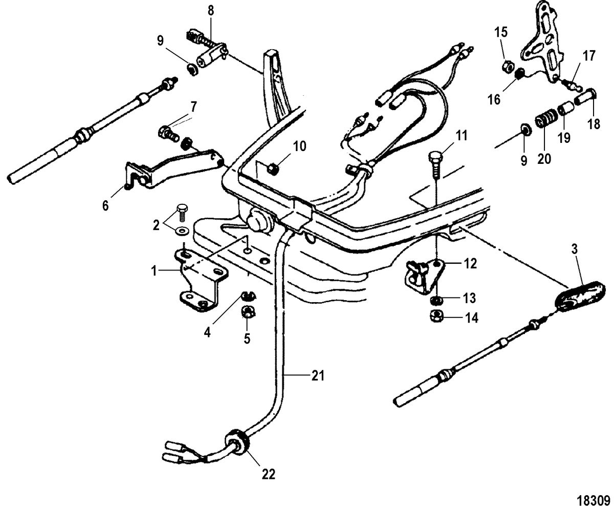 MERCURY/MARINER 9.9/15/18 HP (2 CYLINDER)(INTERNATIONAL) Remote Control Attaching Kit