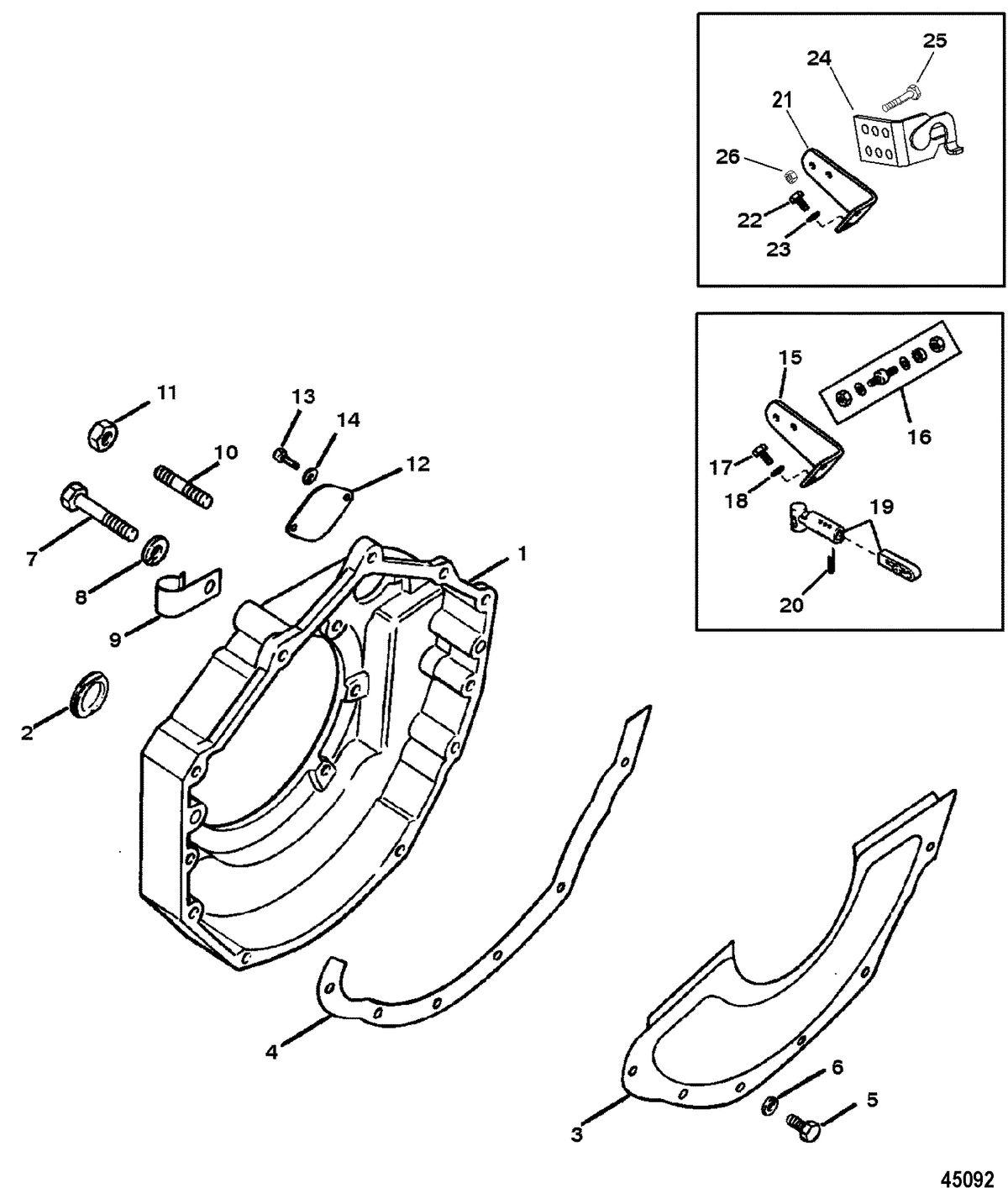 MERCRUISER 350 MAG EFI TOURN SKI FLYWHEEL HOUSING