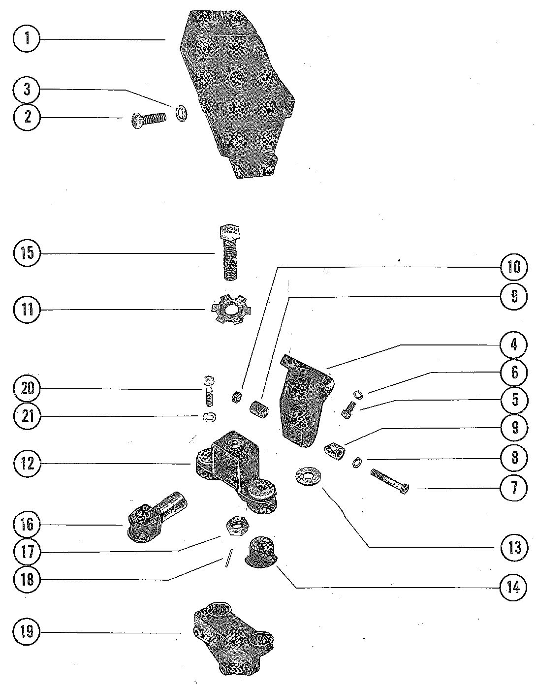 MERCRUISER 325 ENGINE MOUNTING BRACKETS