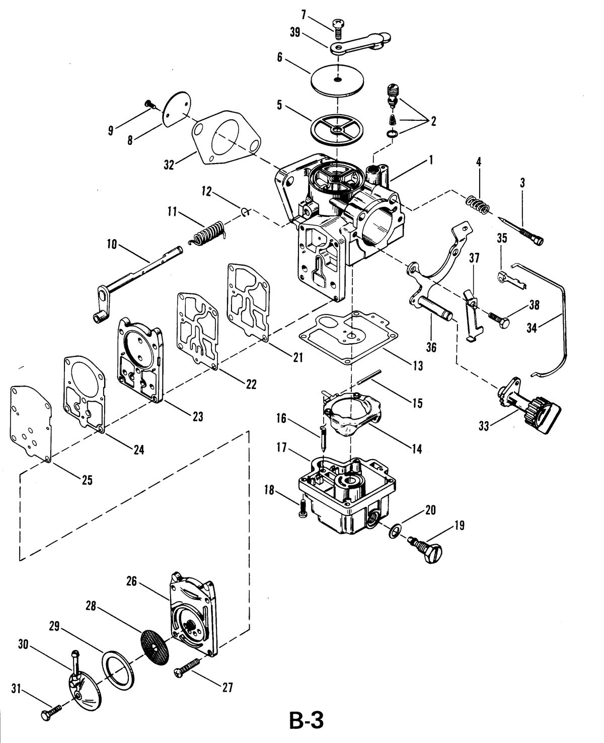 MERCURY MERCURY 18/25 CARBURETOR ASSEMBLY - MERC 18