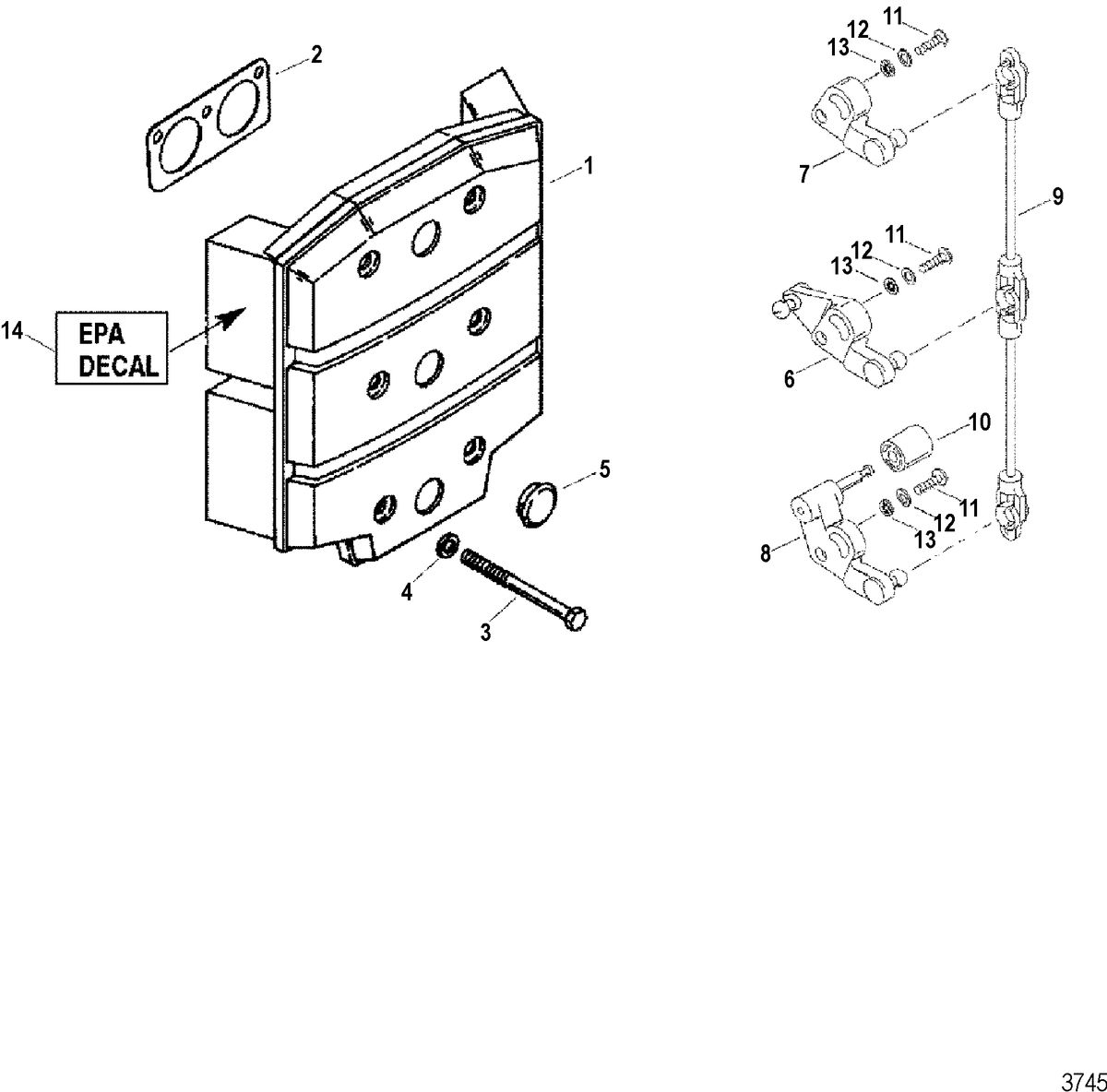 SPORTJET 175 XR2 JET DRIVE Attenuator And Carburetor Throttle Levers