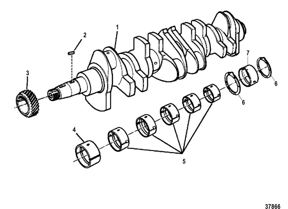 MERCRUISER CUMMINS/MERCRUISER 4.2 UNIFICATION Crankshaft