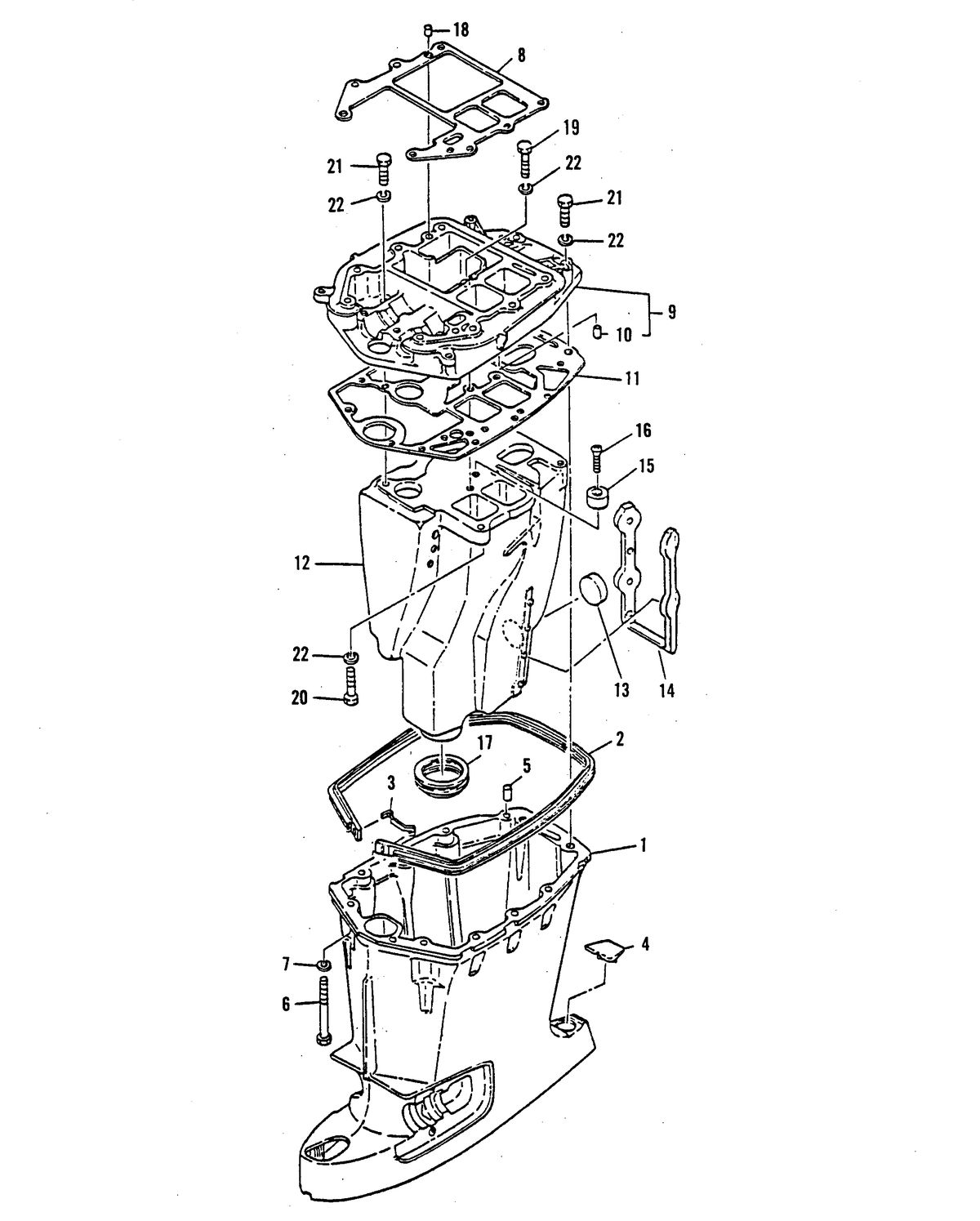 MARINER 55 HP DRIVESHAFT HOUSING
