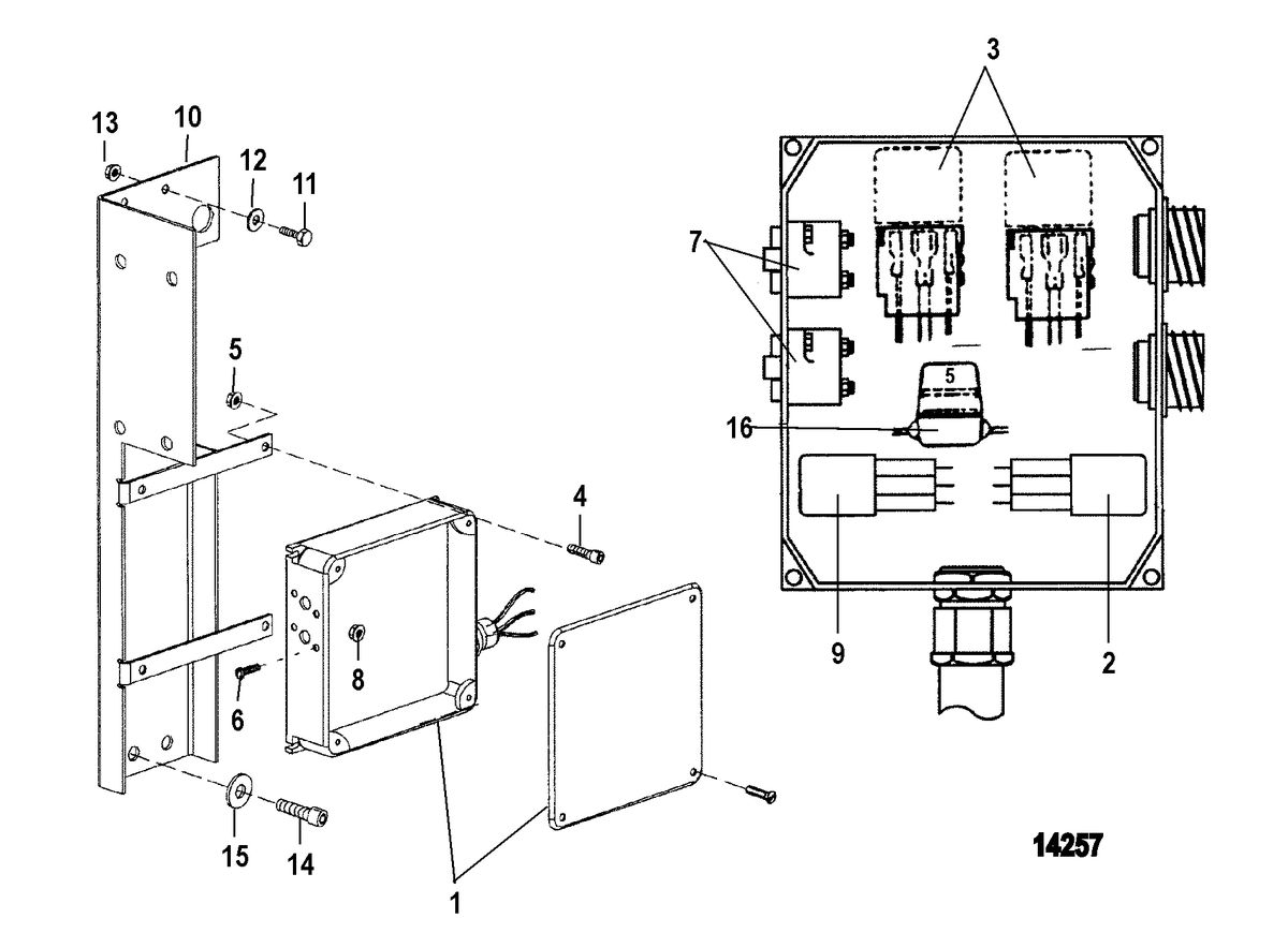 MERCRUISER CUMMINS/MERCRUSER DIESEL (2.8L/165) (4.2L/250) Electrical Box And Components