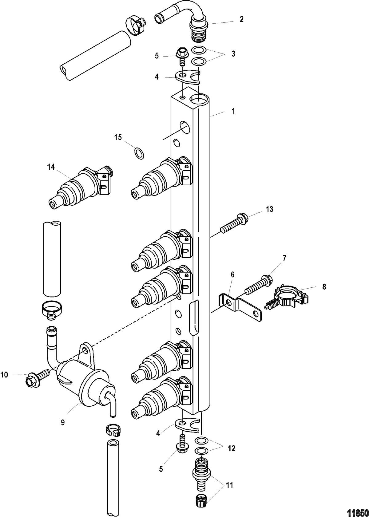 RACE OUTBOARD PARTS MANUAL 300X (3.0L EFI) PRO MAX Fuel Rail