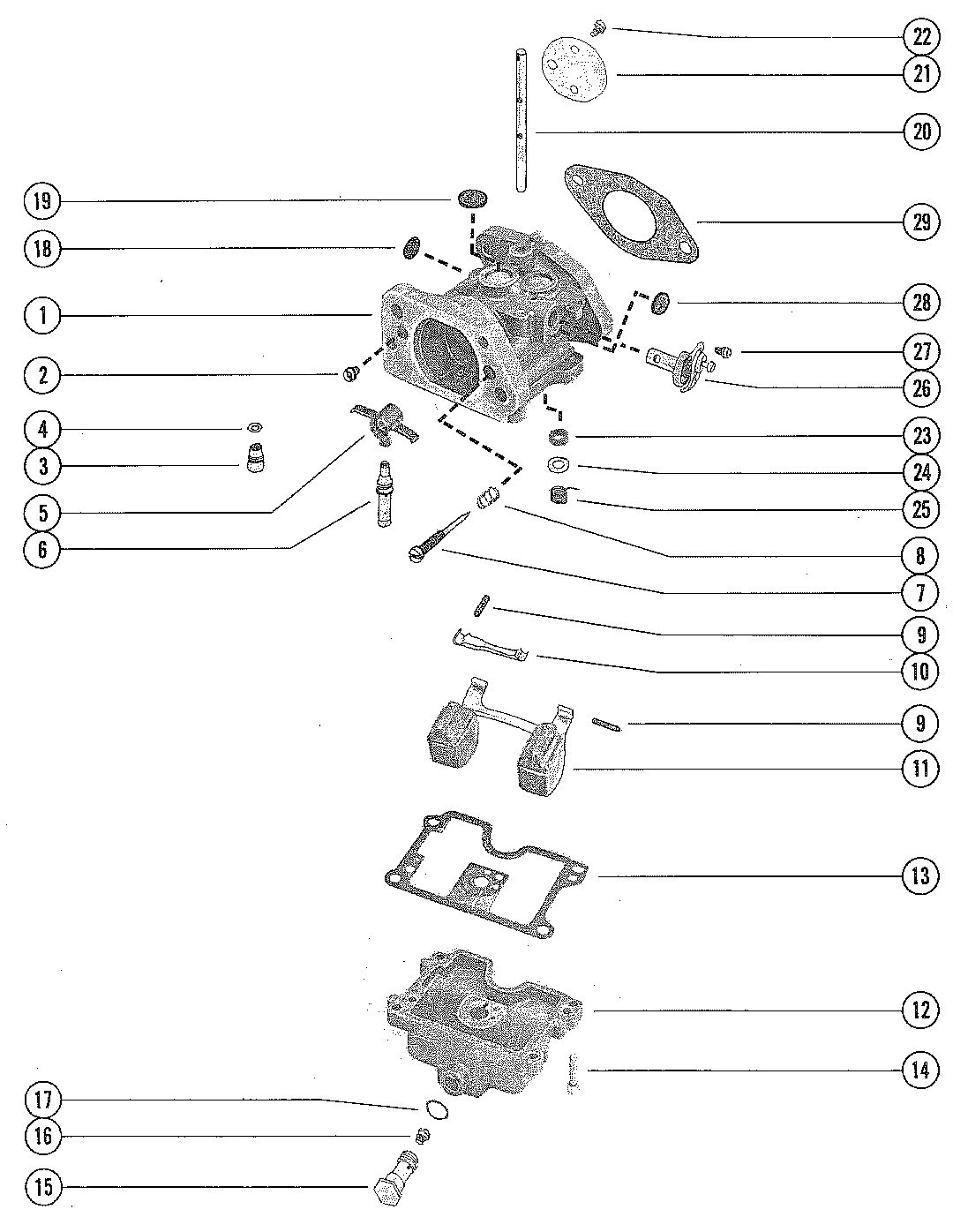 MERCURY MERC 850 CARBURETOR ASSEMBLY