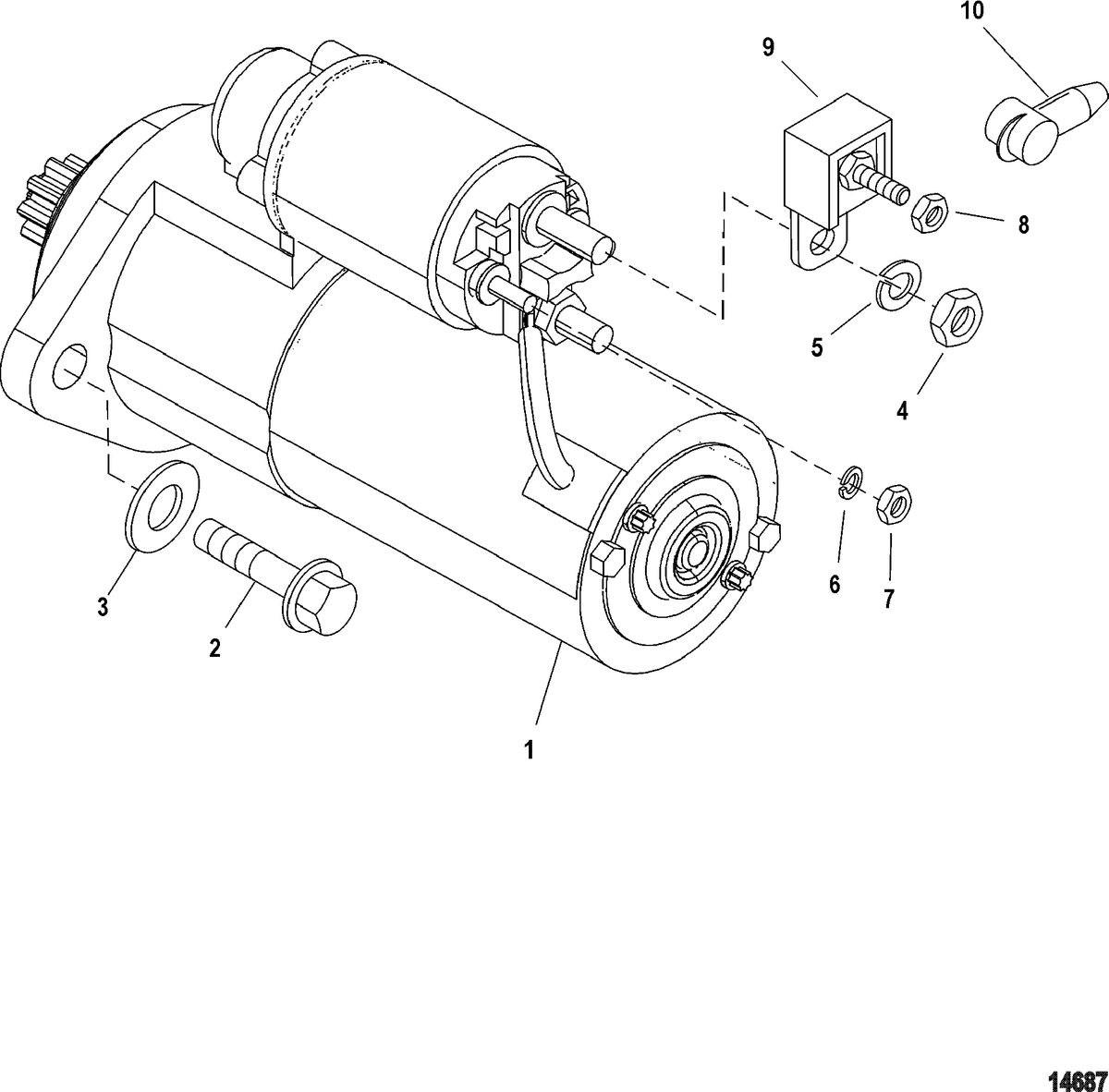 MERCRUISER 350 MAG MPI MX 6.2L MPI INBOARD Starter Motor