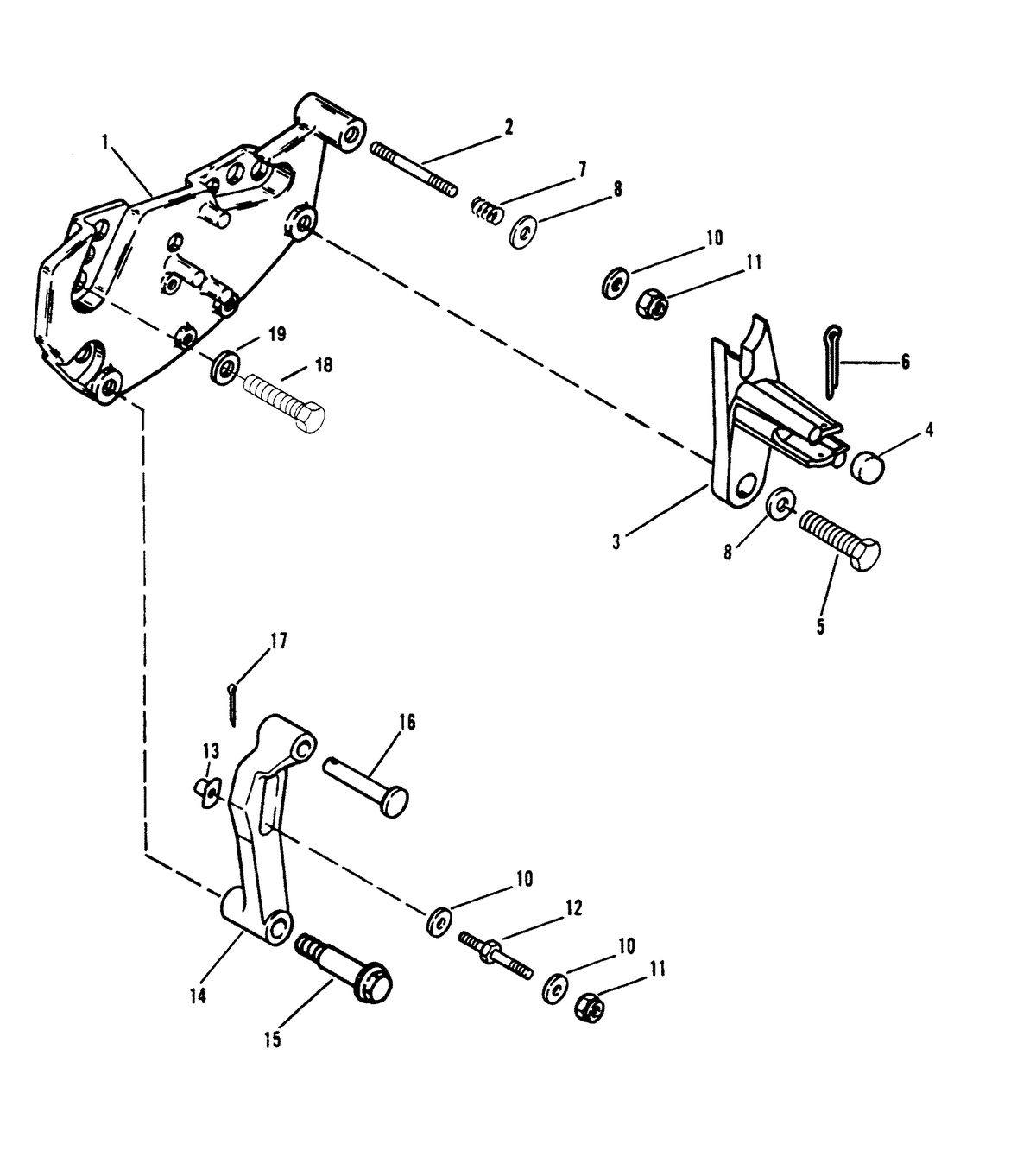MERCRUISER 350 MAGNUM BRAVO (EFI/MP) SHIFT BRACKET