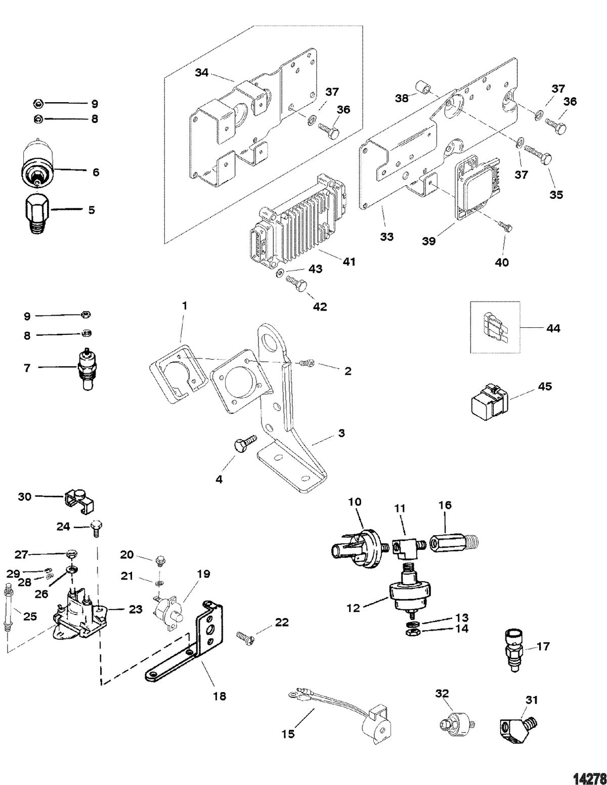 MERCRUISER 262 MAGNUM (EFI - TBI) Wiring Harness And Electrical Components