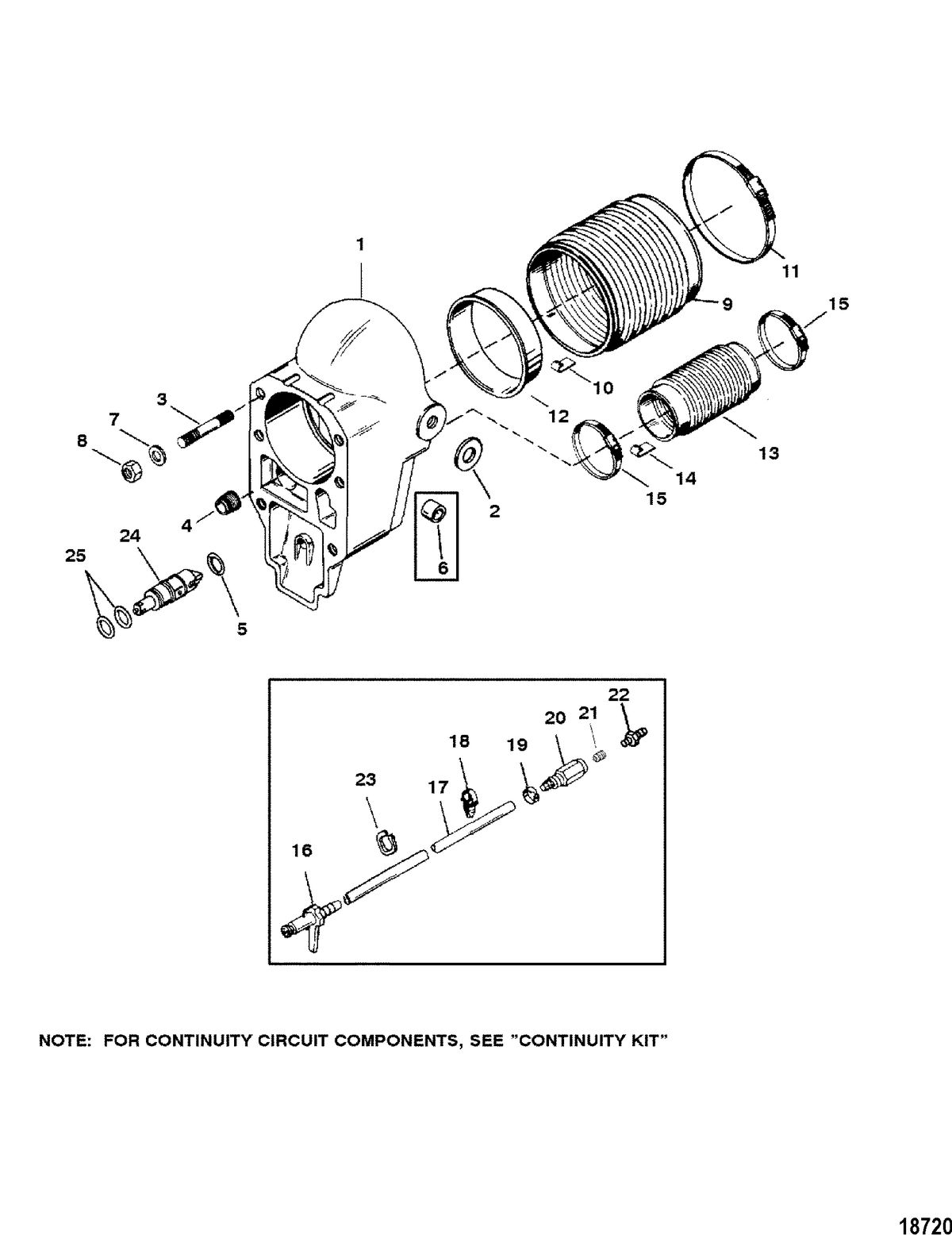 MERCRUISER BRAVO I/II/III STERNDRIVE AND TRANSOM ASSEMBLY BELL HOUSING
