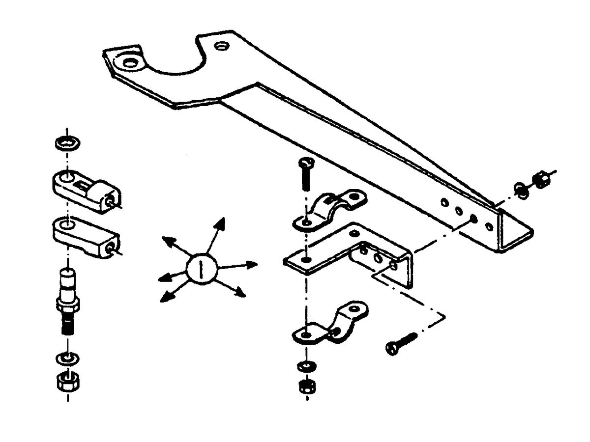 U.S. MARINE US MARINE EH 700TI DIESEL THROTTLE AND SHIFT LINKAGE FIGURE 19